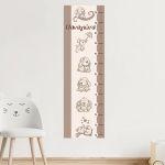 Υψομετρητής αυτοκόλλητος Κουνελάκια μπεζ 