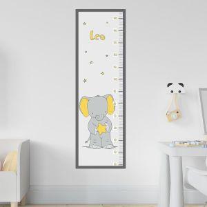 Wall stickers height measure Elephant with stars