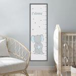 Wall stickers height measure Elephant with stars