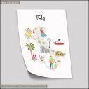Customs and culture Italy   map,poster