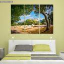 Canvas print View of the Acropolis,  3 panels