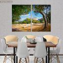 Canvas print View of the Acropolis, two panels