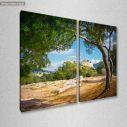 Canvas print View of the Acropolis, two panels, side