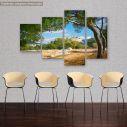 Canvas print View of the Acropolis, four panels