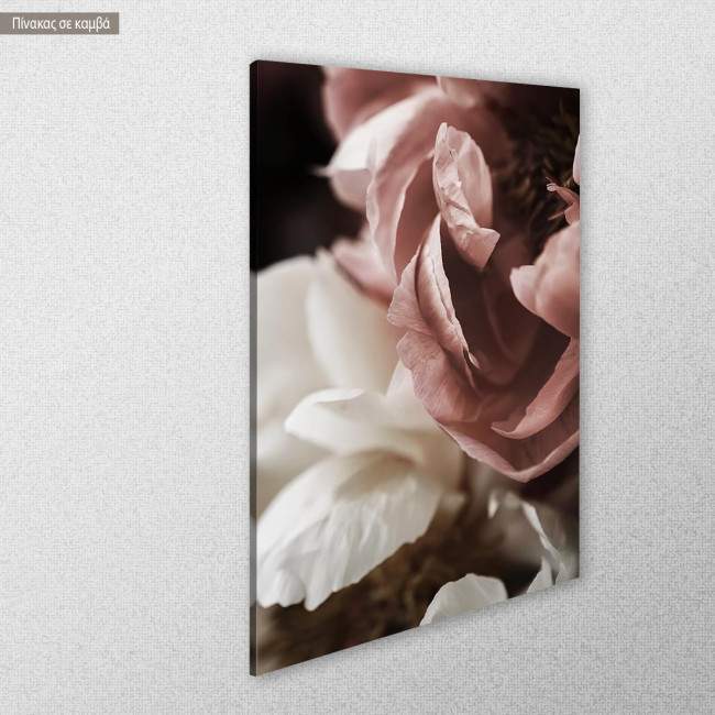 Πίνακας σε καμβά Flower wall, κοντινό