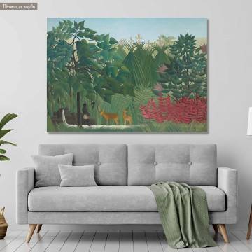 Canvas print  The waterfall, Rousseau H.