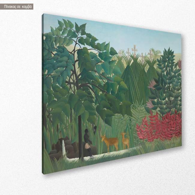 Canvas print  The waterfall, Rousseau H, side