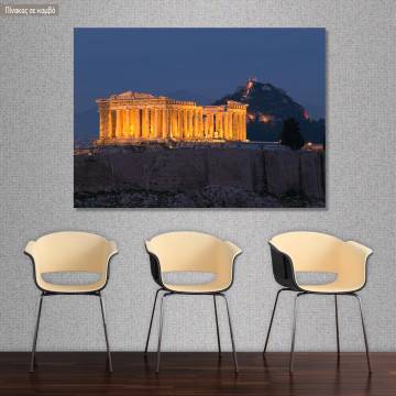 Canvas print Parthenon at night
