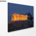 Canvas print Parthenon at night, side