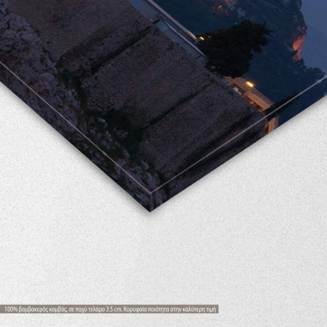 Canvas print Parthenon at night, detail