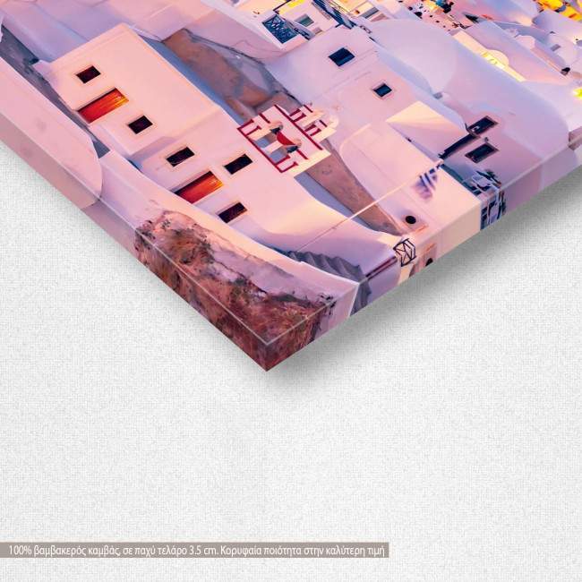 Canvas print Sunset at Santorini, detail