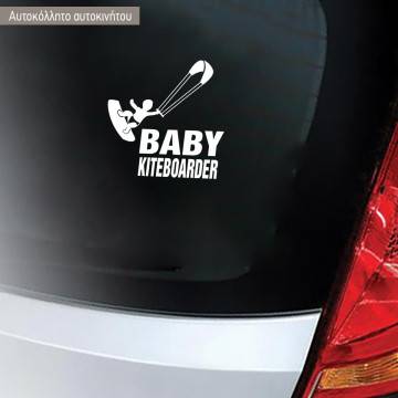 Baby car sticker Baby kiteboarder