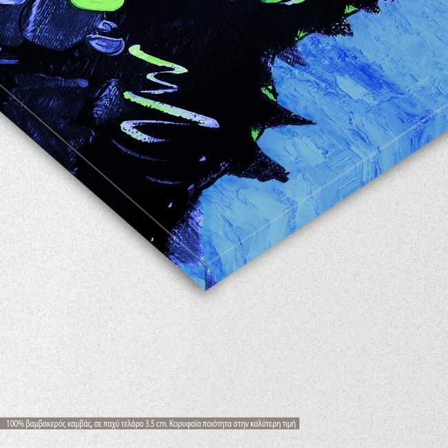 Canvas print Monkey D.J. in blue, detail