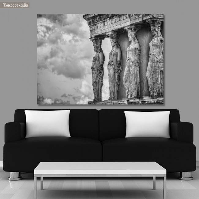 Canvas print Caryatides grayscale
