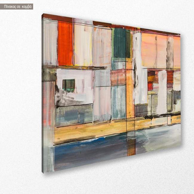 Πίνακας σε καμβά Geometric abstraction, κοντινό