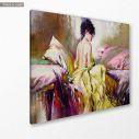 Canvas print   Nude girl portrait, side