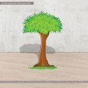 wooden decorative figure printed  tree
