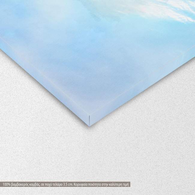 Canvas print Smiling dolphin watercolor, detail