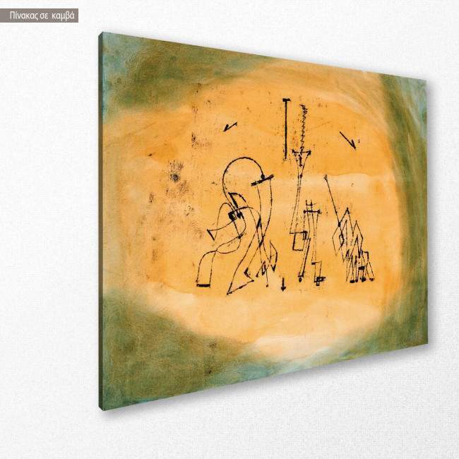 Πίνακας ζωγραφικής  Abstract trio, Klee P, αντίγραφο σε καμβά, κοντινό