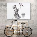 Canvas print Real superhero, Banksy