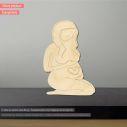 Wooden figure pregnant woman