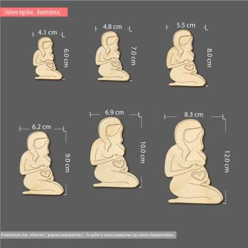 Wooden figure pregnant woman 2