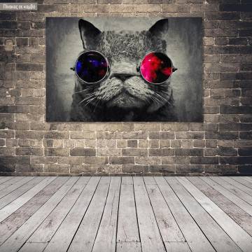 Canvas print Cat and the cosmos