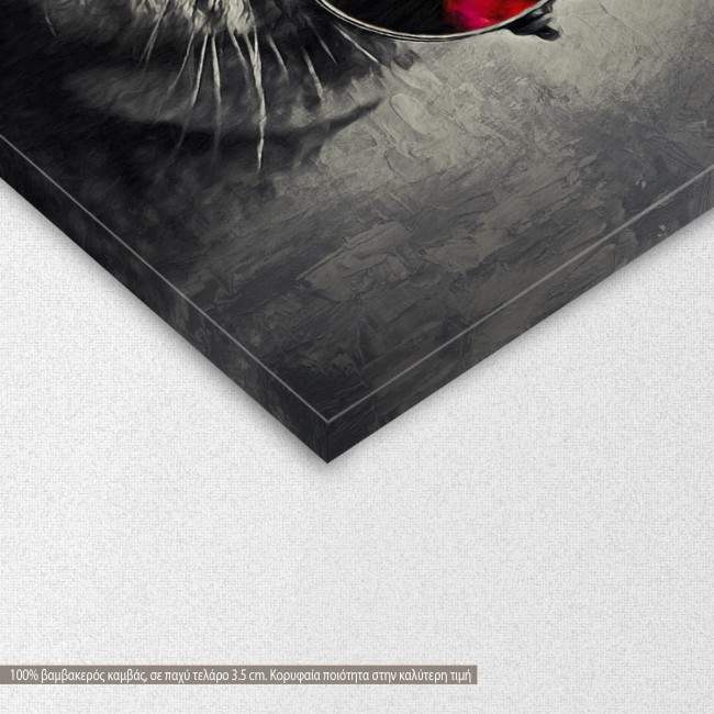 Canvas print Cat and the cosmos, detail