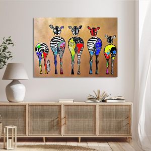 Canvas print Pop art zebras Framed canvas View 1 2