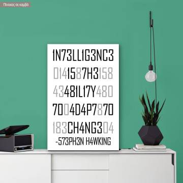 Canvas print Intelligence, Hawking S.