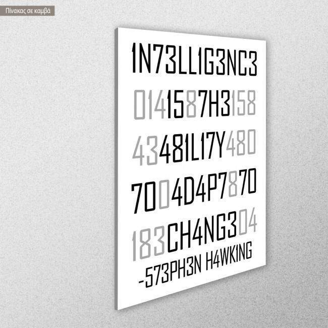 Πίνακας σε καμβά, Intelligence, Hawking S, κοντινό