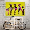 Canvas print Pop art zebras, Zebradelic