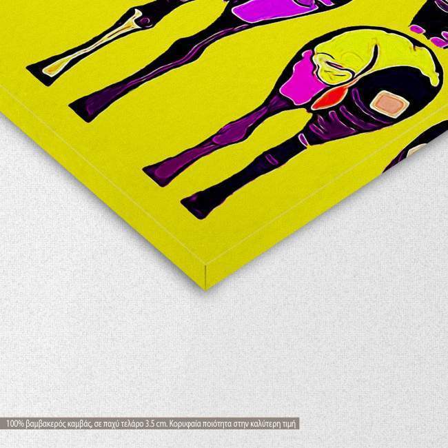 Πίνακας σε καμβά Pop art zebras, Zebradelic, λεπτομέρεια