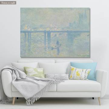 Πίνακας ζωγραφικής  Charing cross bridge, Monet C, αντίγραφο σε καμβά