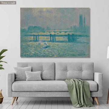 Πίνακας ζωγραφικής  Reflections on the Thames, Monet C, αντίγραφο σε καμβά