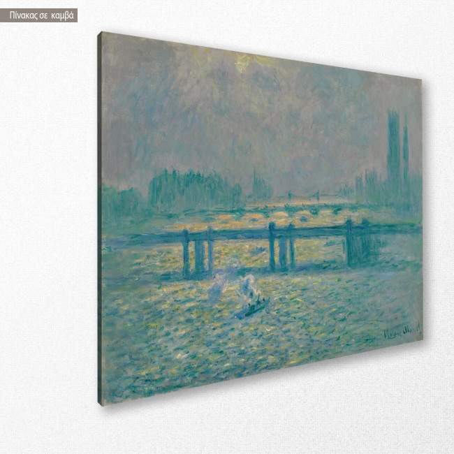 Πίνακας ζωγραφικής  Reflections on the Thames, Monet C, αντίγραφο σε καμβά, κοντινό