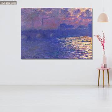 Canvas print  Reflections on the Thames, Monet C.