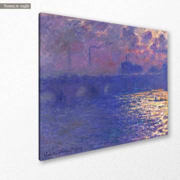 Canvas print  Reflections on the Thames, Monet C. 2