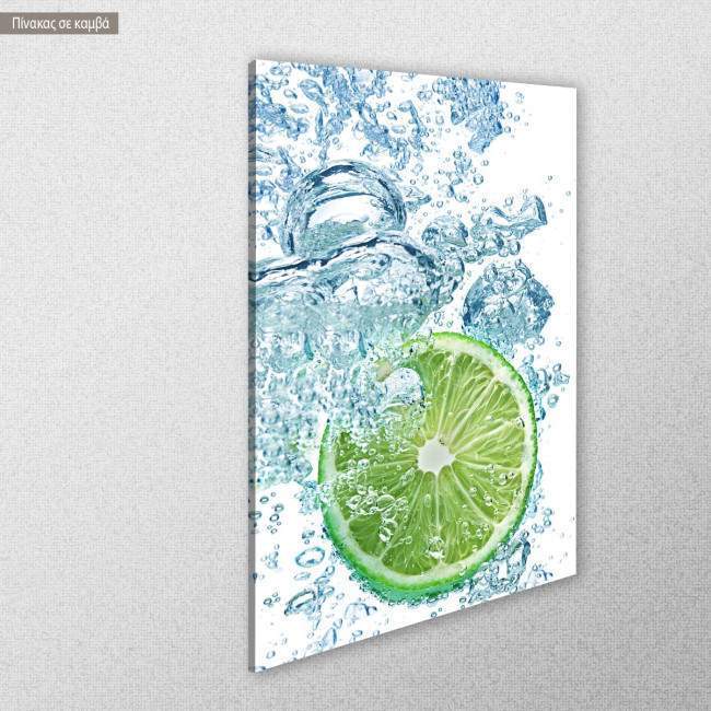 Πίνακας σε καμβά Lime fresh, κοντινό