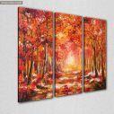 Canvas print Colorful autumn forest,  3 panels, side