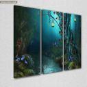 Canvas print Mystery river,  3 panels, side