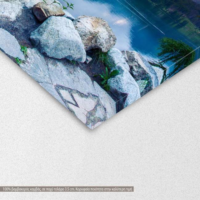 Canvas print Mountain lake, two panels, detail