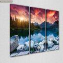 Canvas print Mountain lake,  3 panels, side