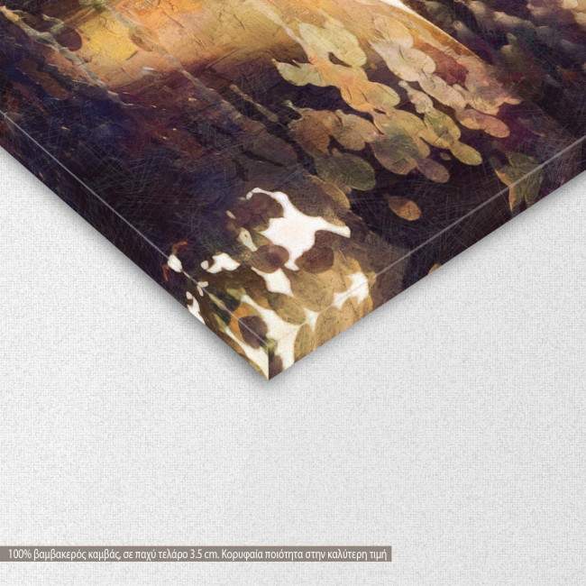 Canvas print Colorful passion impasto, detail