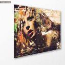 Canvas print Colorful passion impasto, side