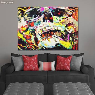 Πίνακας σε καμβά Skull palette knife
