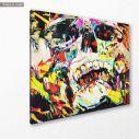 Canvas print Skull palette knife, side