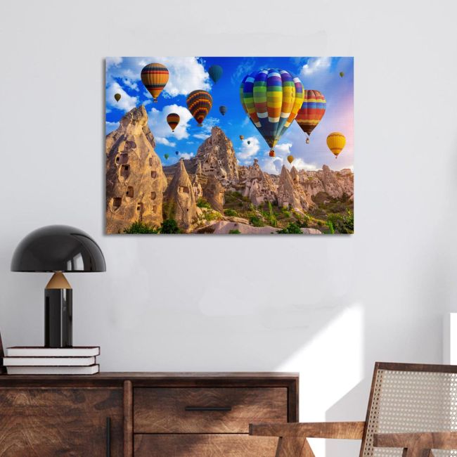 Canvas print Balloons over Cappadocia Framed canvas View 2