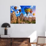 Πίνακας σε καμβά Αερόστατα στην Καππαδοκία Καμβάς τελαρωμένος Όψη 2