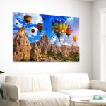 Canvas print Balloons over Cappadocia Framed canvas View 3